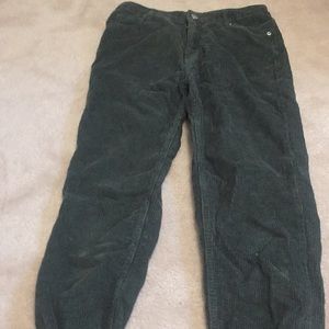 Green corduroy pants